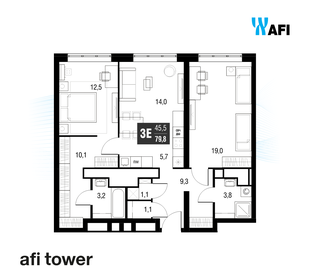Квартира 79,6 м², 3-комнатная - изображение 1