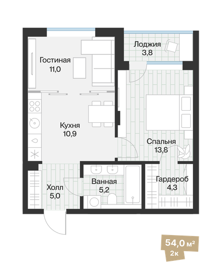23,5 м², 1-комнатная квартира 10 140 000 ₽ - изображение 57