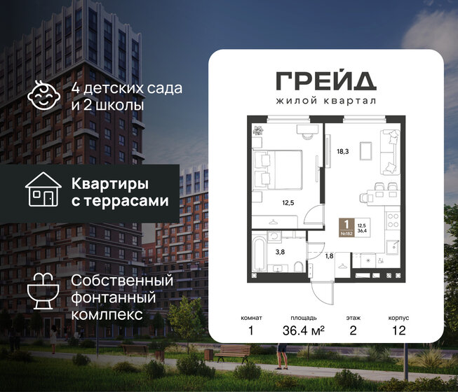 38 м², 1-комнатная квартира 4 250 000 ₽ - изображение 69