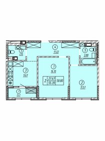 Квартира 60 м², 2-комнатная - изображение 1