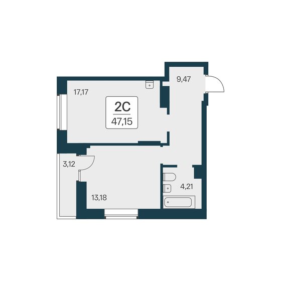 63,8 м², 2-комнатная квартира 7 490 000 ₽ - изображение 65