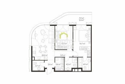 Квартира 78,5 м², 3-комнатная - изображение 1