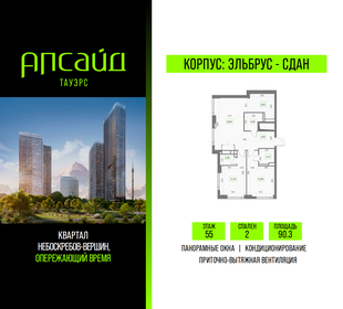 Квартира 90,3 м², 2-комнатная - изображение 1