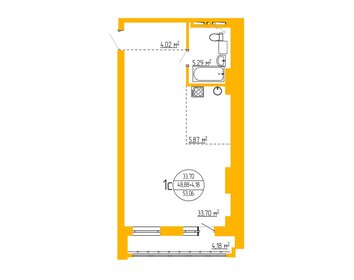 Квартира 53,1 м², студия - изображение 1