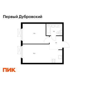 Квартира 35,3 м², 1-комнатная - изображение 1