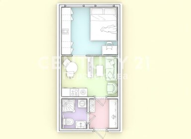 Квартира 38,4 м², 1-комнатные - изображение 3