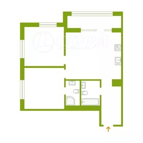Квартира 63,5 м², 2-комнатная - изображение 1