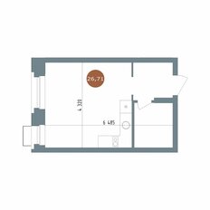 Квартира 26,7 м², студия - изображение 2