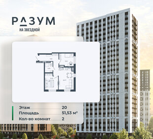 Квартира 51,5 м², 2-комнатная - изображение 1