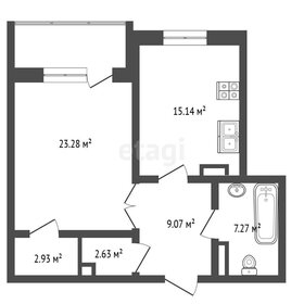 Квартира 60,9 м², 1-комнатная - изображение 1