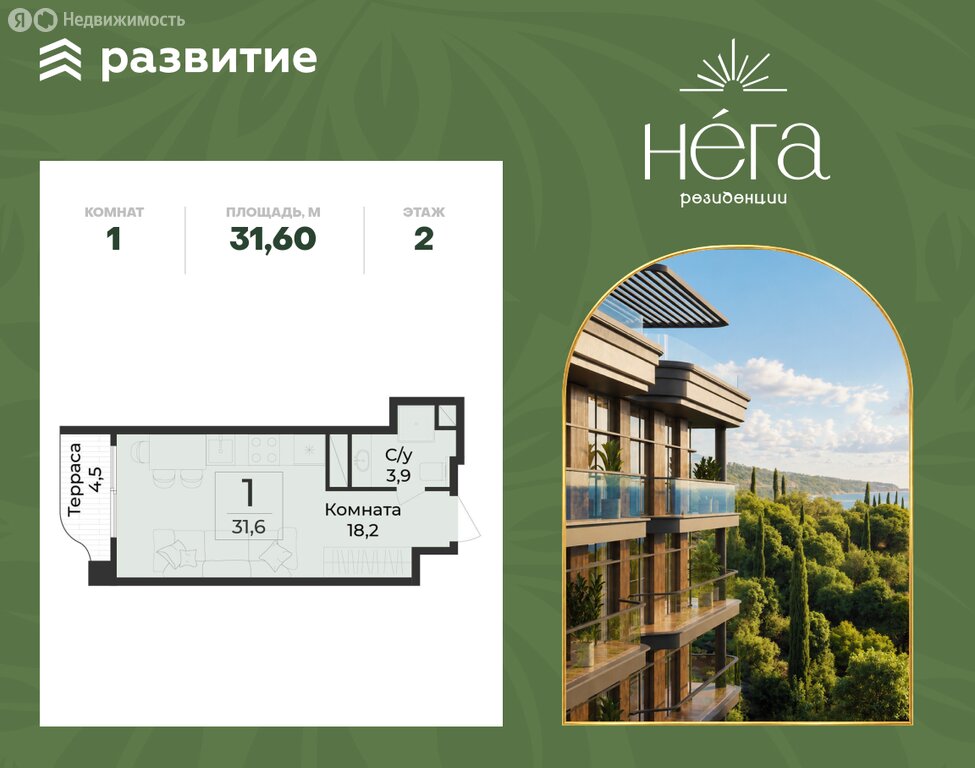 Варианты планировок ЖК «Нега» - планировка 4