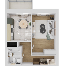 Квартира 39,6 м², 1-комнатная - изображение 4