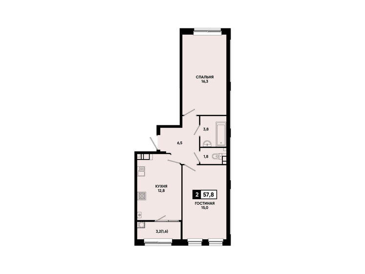 67,2 м², 2-комнатная квартира 6 300 000 ₽ - изображение 85