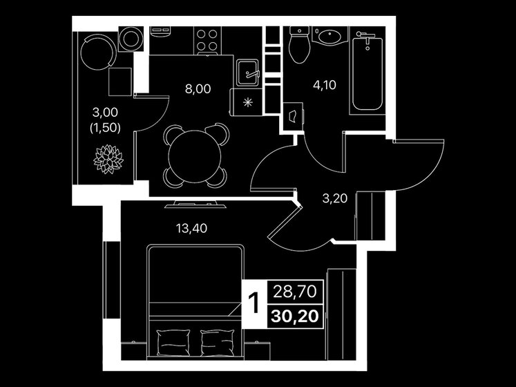 58 м², 2-комнатная квартира 5 990 000 ₽ - изображение 91