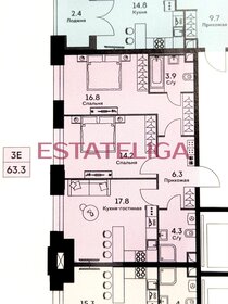 Квартира 64 м², 2-комнатная - изображение 1