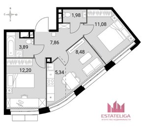 Квартира 51 м², 2-комнатные - изображение 1