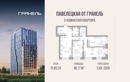 Квартира 90,2 м², 3-комнатная - изображение 1