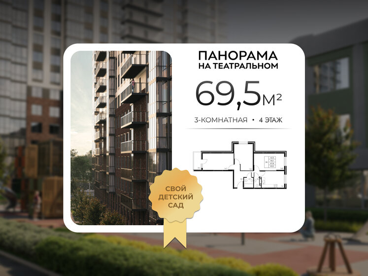 65 м², 3-комнатная квартира 10 000 000 ₽ - изображение 108