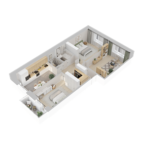 Квартира 100,7 м², 3-комнатная - изображение 4