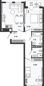 Квартира 62,4 м², 2-комнатная - изображение 1