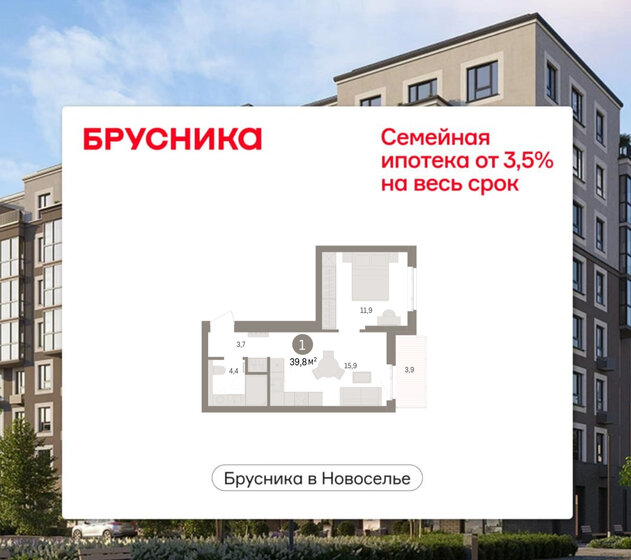 32,5 м², 1-комнатная квартира 5 265 000 ₽ - изображение 22