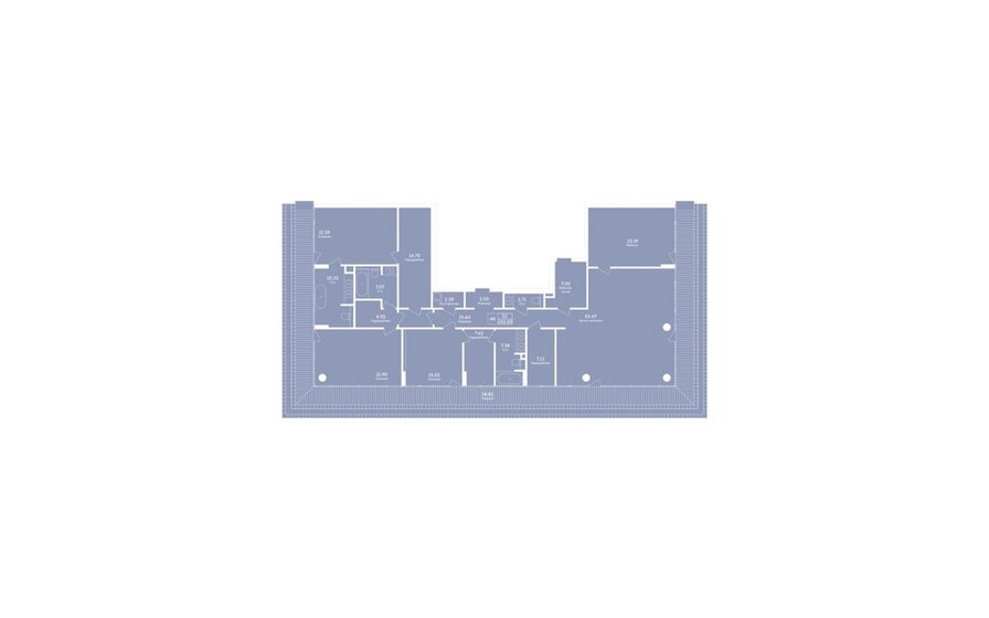 163,8 м², 2-комнатная квартира 1 035 619 968 ₽ - изображение 35