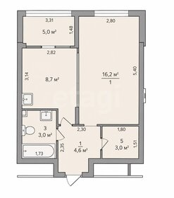 Квартира 37,5 м², 1-комнатная - изображение 1