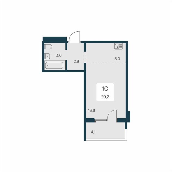 29,1 м², квартира-студия 4 150 000 ₽ - изображение 95