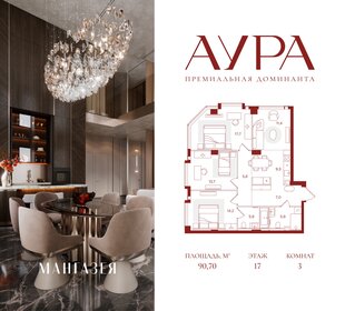 Квартира 90,7 м², 3-комнатная - изображение 1