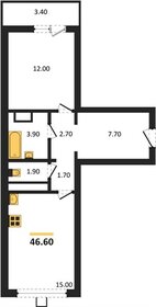 Квартира 46,6 м², 1-комнатная - изображение 1