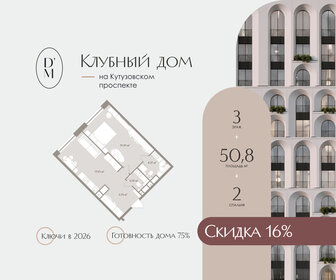 Квартира 50,8 м², 2-комнатные - изображение 1