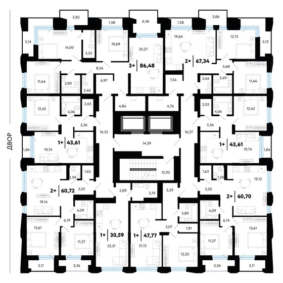 82,7 м², 3-комнатная квартира 9 602 600 ₽ - изображение 22