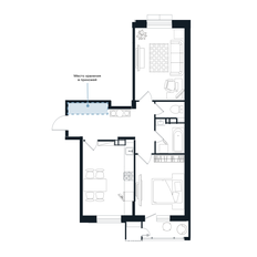Квартира 71,7 м², 2-комнатная - изображение 2
