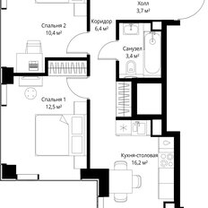 Квартира 56,3 м², 2-комнатная - изображение 3