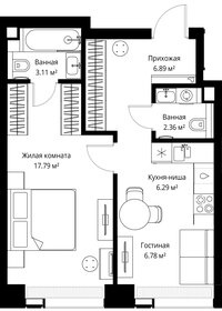 Квартира 43,2 м², 1-комнатная - изображение 2