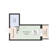 Квартира 20,1 м², 1-комнатная - изображение 5