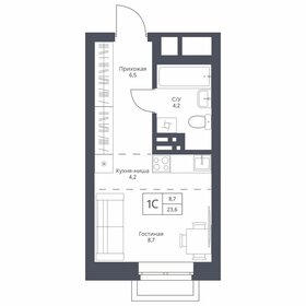 Квартира 23,6 м², студия - изображение 1