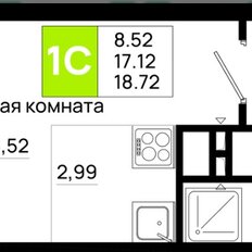 Квартира 20 м², 1-комнатная - изображение 1