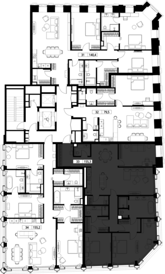 190 м², 3-комнатная квартира 350 000 000 ₽ - изображение 138