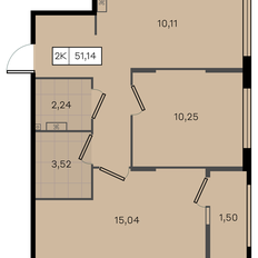 Квартира 51,1 м², 2-комнатная - изображение 2