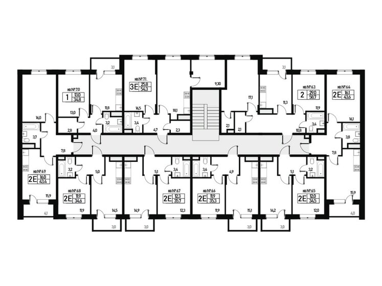 63 м², 2-комнатная квартира 10 800 000 ₽ - изображение 86