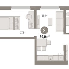 Квартира 59,9 м², 2-комнатная - изображение 2