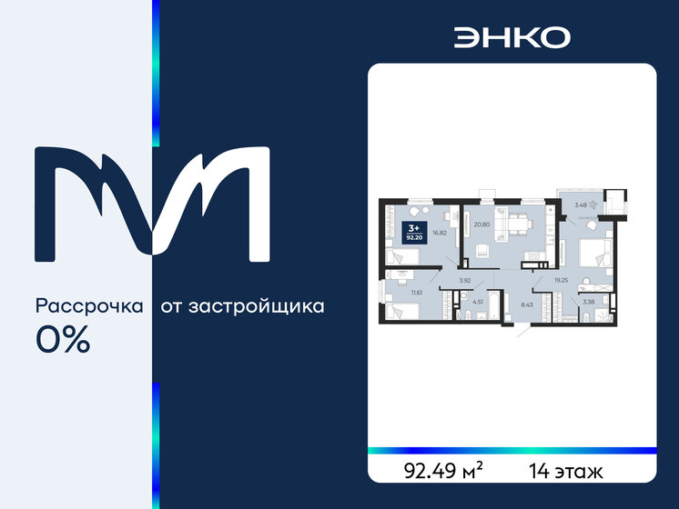 36,1 м², 1-комнатная квартира 8 500 000 ₽ - изображение 81