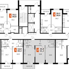 Квартира 63,2 м², 2-комнатная - изображение 3
