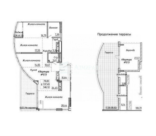 180 м², 3-комнатная квартира 32 000 000 ₽ - изображение 50