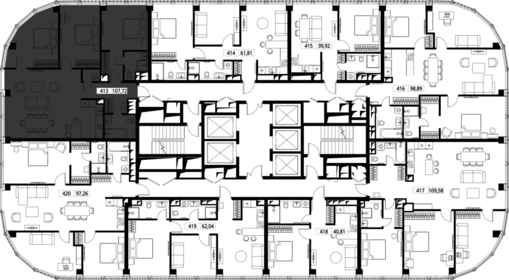 Квартира 107,7 м², 3-комнатная - изображение 2