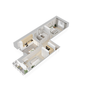Квартира 68,8 м², 2-комнатная - изображение 4