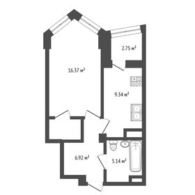Квартира 42 м², 1-комнатная - изображение 1
