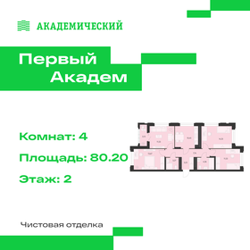 Квартира 80,2 м², 4-комнатная - изображение 1