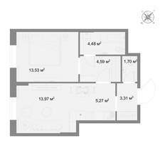 Квартира 46,7 м², 1-комнатная - изображение 4